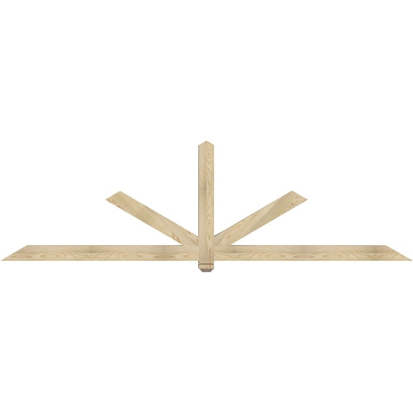Ekena Millwork Kennewick Rough Sawn Timber Gable Bracket, Douglas Fir, 108"W x 31 1/2"H x 4"D x 4"F, 7/12 Pitch GBW108X31X0404KEN00RDF - main